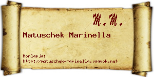 Matuschek Marinella névjegykártya